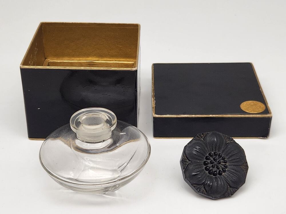 Vintage Caron Le Narcisse Noir Baccarat Crystal Bottle Made In France 2.25''H